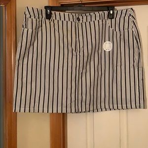 NWT Croft & Barrow denim blue striped skirt - 20w